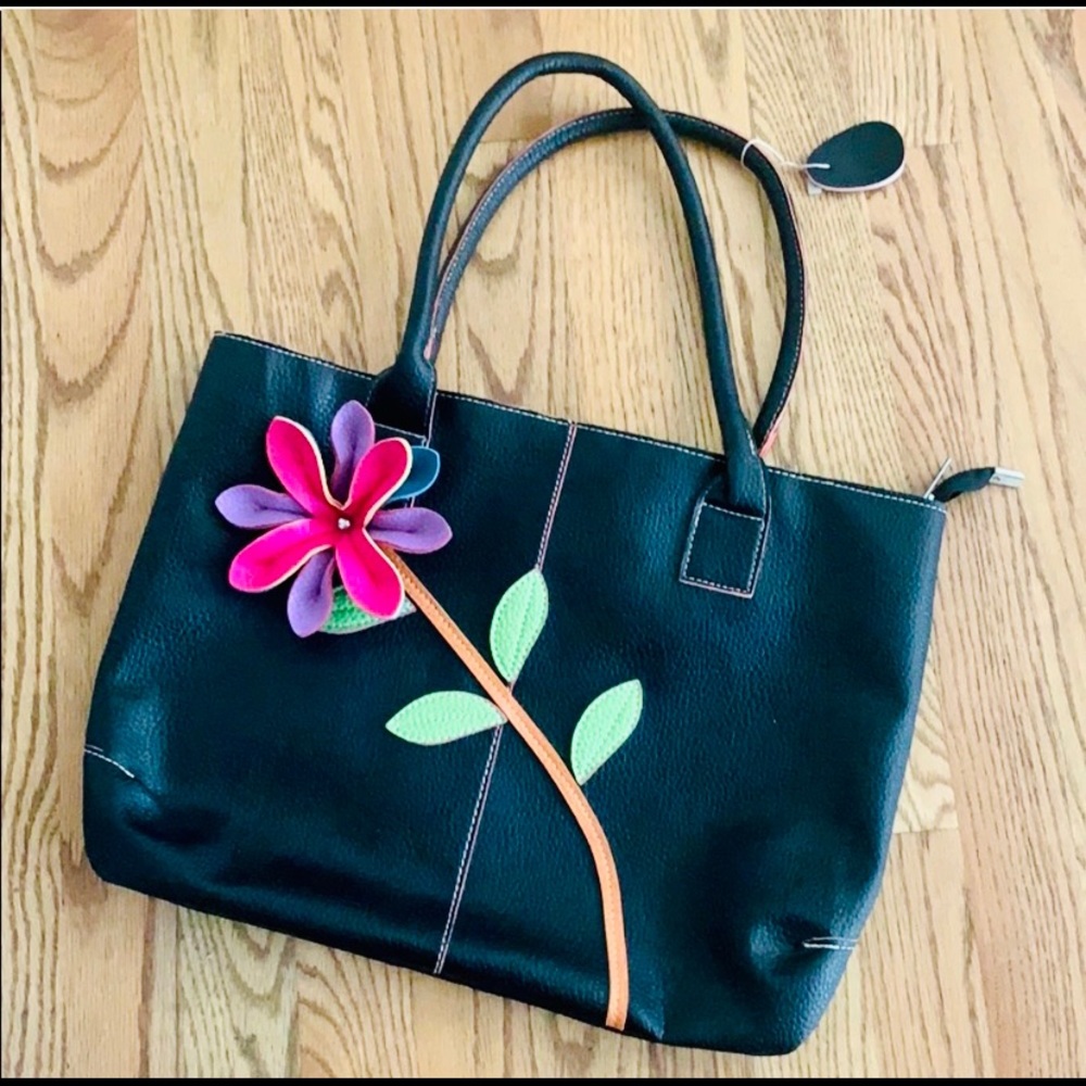Floral Leather Purse